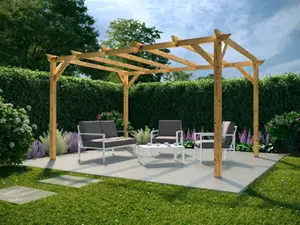 Pergola en bois classe 3 - L. 3 x l. 4 x H. 2,4 m