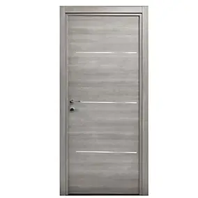 Bloc-porte Triaconta gris clair H.204 x l.83 cm, poussant droit