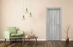 Bloc-porte Exmoor gris H.204 x l.83 cm, poussant gauche