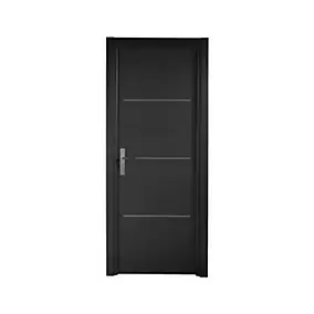Bloc-porte Triaconta gris H.204 x l.63 cm, poussant droit