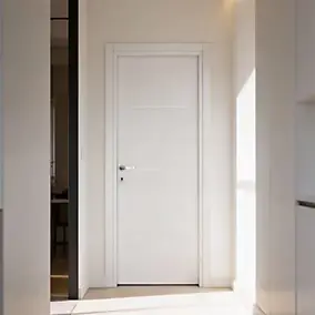 Bloc-porte Triaconta blanchi H.204 x l.73 cm, poussant droit