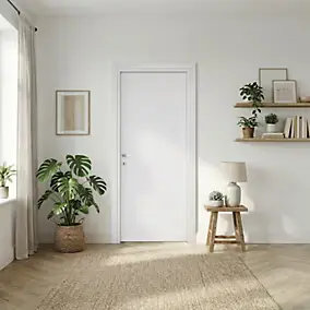 Bloc-porte Triaconta blanchi H.204 x l.83 cm, poussant droit