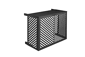 Cache-climatiseur Végétal anthracite 102 x 107 cm
