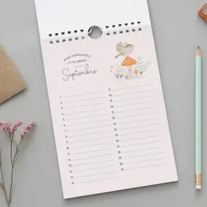 Calendrier des anniversaires Ginkgo