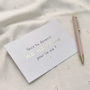 Carte demande Veux-tu devenir ma marraine pour la vie?