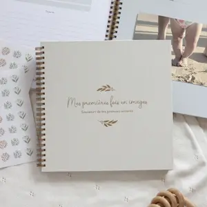 Album photos des premières fois beige
