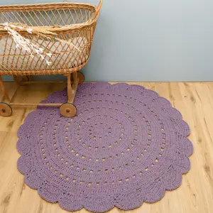 Tapis rond Alma mauve (120 cm)