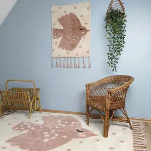 Tapis lavable rectangulaire oiseau Birdy (100 x 150 cm)