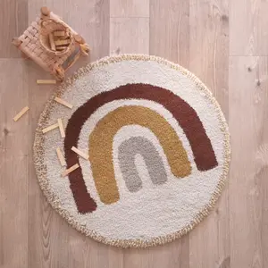 Tapis rond Bohemian arc-en-ciel (120 cm)