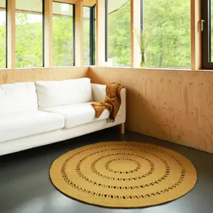 Tapis rond Bibek mangue (110 cm)