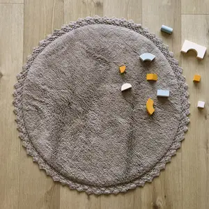Tapis rond Perla Gris (110 cm)