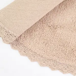 Tapis rond Perla nude (110 cm)