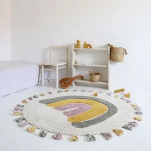 Tapis rond Rainbow Moss (110 cm)