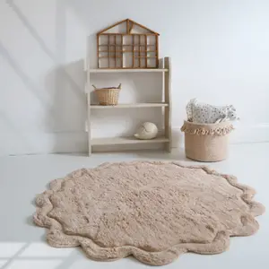 Tapis rond Sweet April Nude (110 cm)