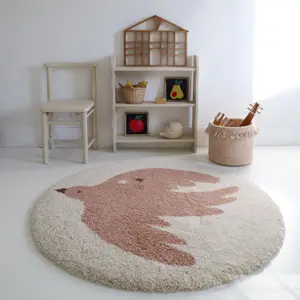 Tapis rond Bohemian Bird Crème (120 cm)