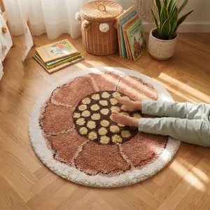 Tapis rond Bohemian Flora (120 cm)