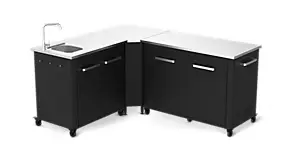 Cuisine extérieure modules 120 cm + évier 90 cm avec angle Cozze