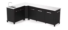Cuisine extérieure modules 180 cm + 90 cm avec angle Cozze