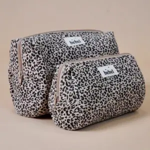 Trousse de toilette mini Léopard beige