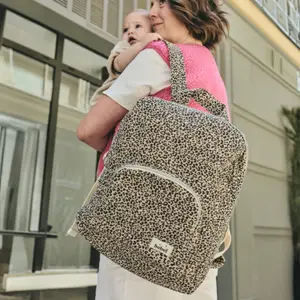 Sac à dos à langer Léopard beige