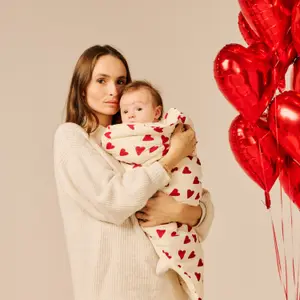 Couverture bébé Cœur (90x70 cm)