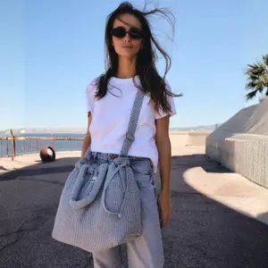 Sac à langer Trendy Vichy bleu