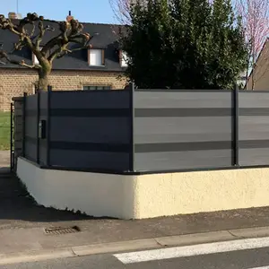 Lame de clôture aluminium grise