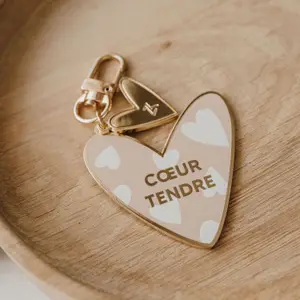Porte-clés cœur émaillé Cœur Tendre