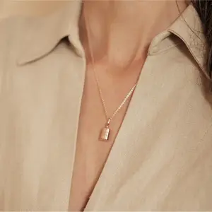 Pendentif Mon Petit Secret personnalisable (plaqué or rose)