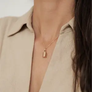 Pendentif Mon Petit Secret personnalisable (plaqué or jaune)