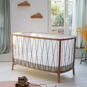 Lit bébé évolutif Kimi Mousse V2 Bois de rose (60 x 120 cm)
