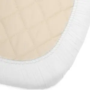 Drap housse pour lit bébé Kimi White (120 x 66 cm)