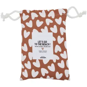 Serviette microfibre Blanc-Marron (70 x 140 cm)