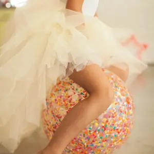 Ballon sauteur paillettes Confettis