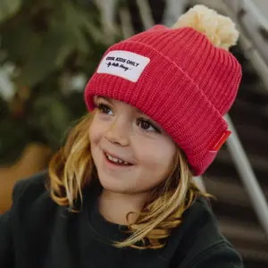 Bonnet Color Block Framboise (2-5 ans)
