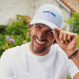 Casquette adulte Marinière Super Papa bleu (tour de tête 56-61 cm)