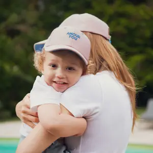 Casquette enfant Amour Fou rose (9-24 mois)