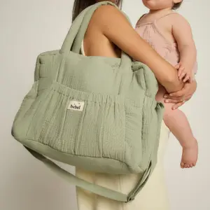 Sac à langer à anses vert amande