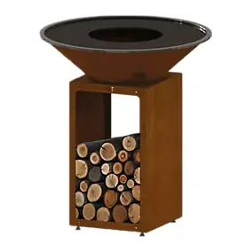 Brasero b.b.o 88 acier corten cognac Oyat