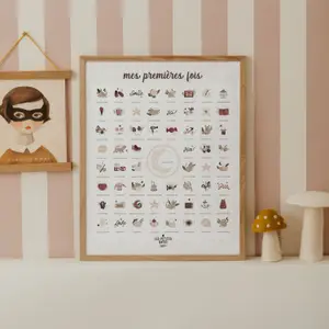 Affiche Mes Premières Fois Souris Poudre maman et papa (40 x 50 cm)