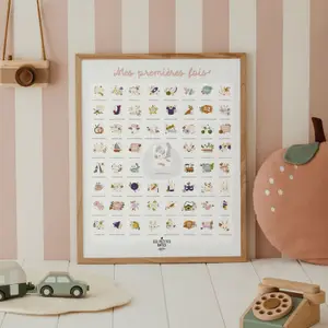 Affiche Mes Premières Fois Lapin - Maman et Papa (40x50 cm)