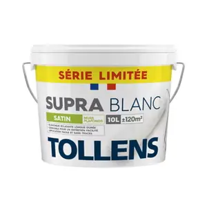 Peinture intérieure satin blanc murs et plafonds Supra blanc 10 L