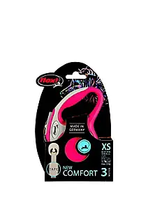 Laisse à enrouleur Flexi XS L.3 m rouge pastel