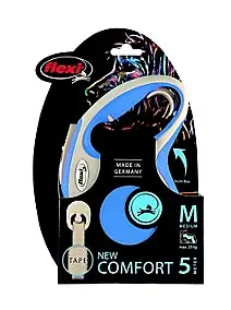 Laisse à enrouleur Flexi M L.5 m bleu pastel