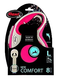Laisse à enrouleur Flexi L L.8 m rouge pastel