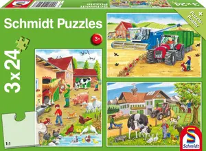 Puzzle 3x24 pièces - À la Ferme