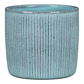 Cache-pot rond céramique bleu Lagoon 909 Scheurich ø15 cm x h.13,6cm