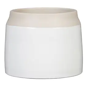 Cache-pot rond céramique blanc 717 Scheurich ø17 x h.14 cm