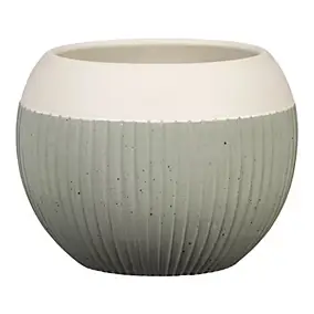 Cache-pot rond céramique vert 719 Scheurich ø19x h.14 cm