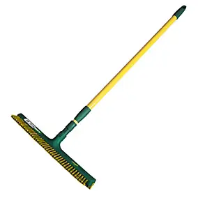 Balai de jardin droit à poils + raclette Gardirex